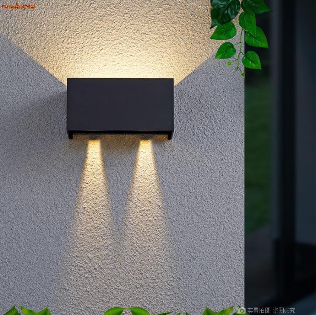 LED Waterproof 24W LED Wall Lamps Black/White Color Shell IP65 Waterproof Indoor Outdoor Lighting Aluminum Wall Light arandela
