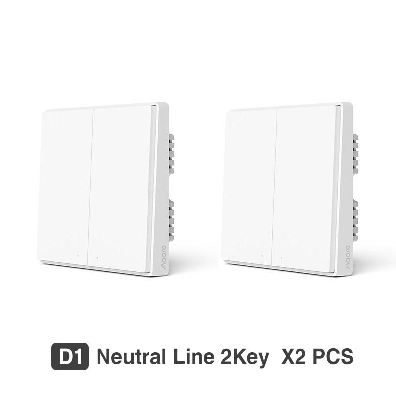 Aqara D1 Smart Switch Wireless Switch Single Fire Wire ZigBee Wireless Wall Switch Smart Home Light Control For Mihome App