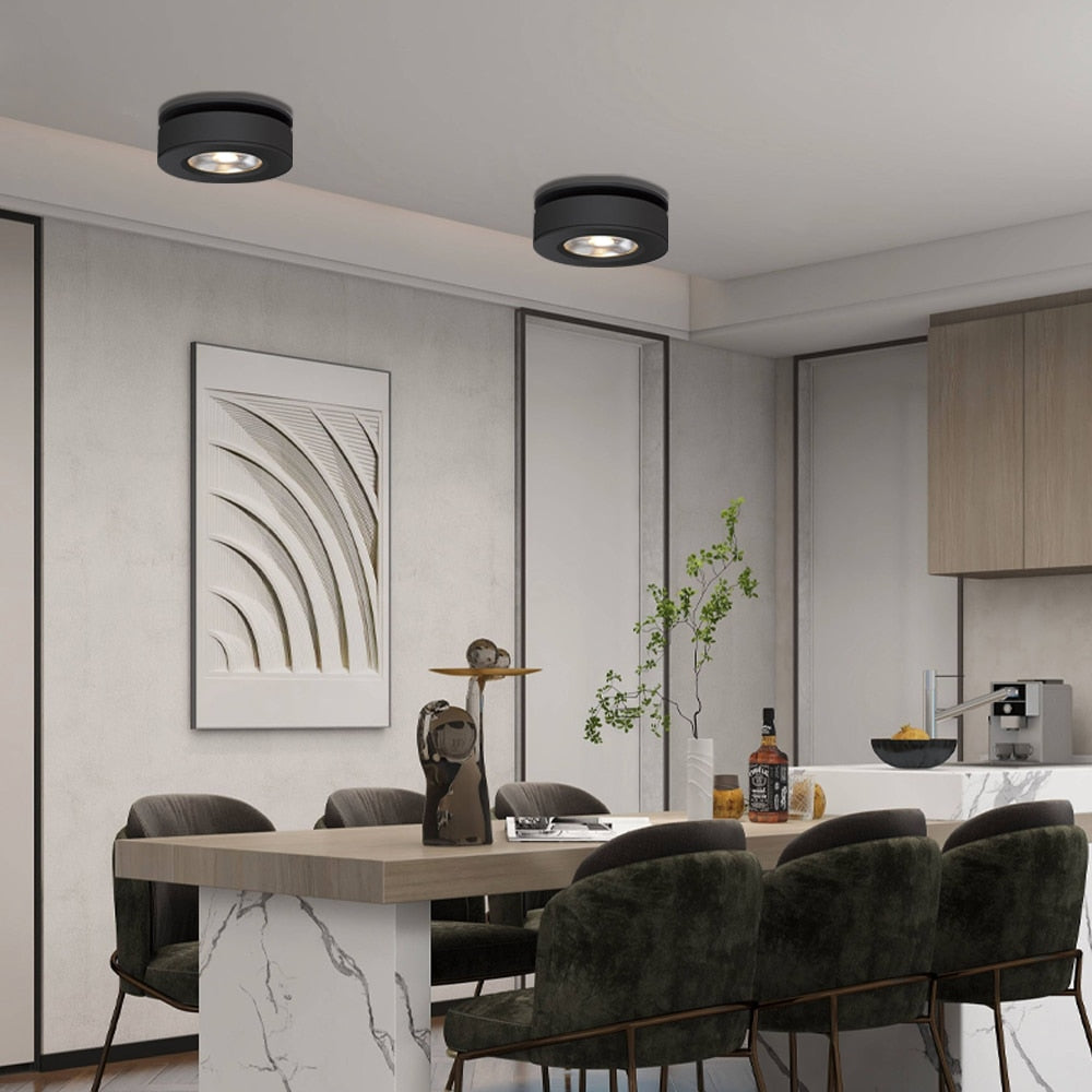 Dimmable Slim Ceiling Lamp ceiling light LED Foldable 360 recessed surface mounted spotlight for Hallway Gallery Display Living