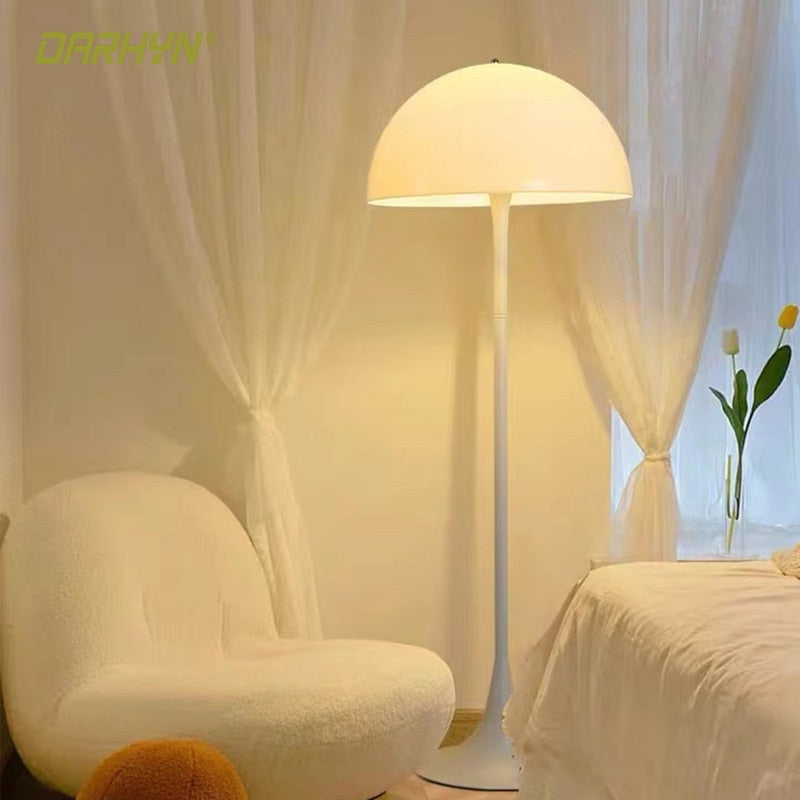 Mushroom LED Floor Lamp Remote Dimmable Indoor Decora Light For Bedroom Bedside Living Room Study Modern Minimalist Luminaire