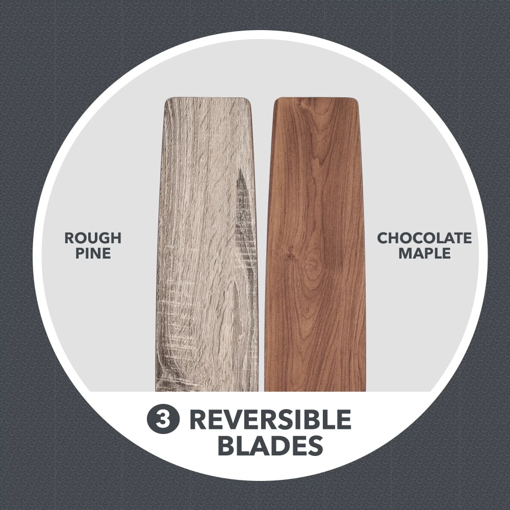 48" Oil-Rubbed Bronze 3 Blade Ceiling Fans Room Decor Home Fan Ceiling Fan with Led Light