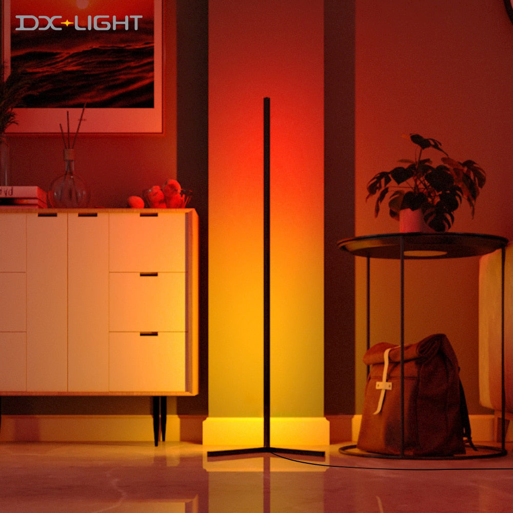 RGB LED Floor Lamp Living room Corner Lamp Smart APP Remote Control Modern Atmospheric Standing Stand Light Christmas Decor