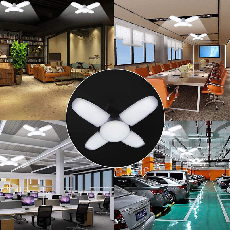 E27 LED Light Bulb AC85-265V Fan Blade Timing Lamp 28W Foldable Led Bulb Lampada For Home Ceiling Light With Remote Controller