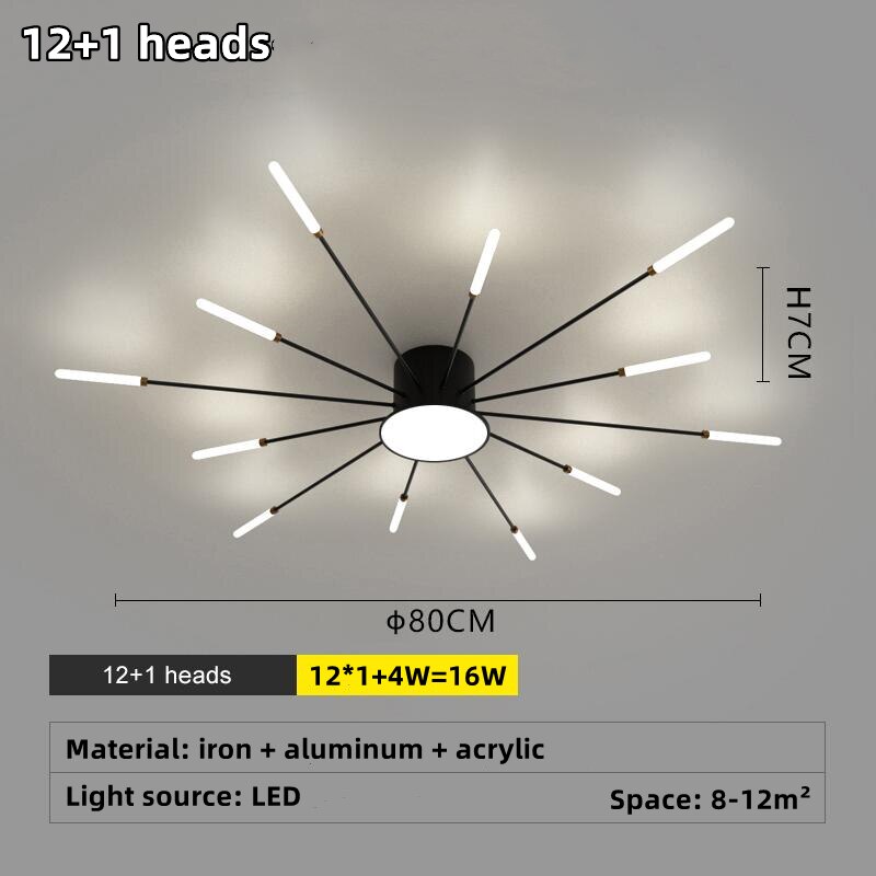 Led Firework Chandelier Dimmable For Living Room Bedroom Modern Ceiling Chandelier Dining Room Ceiling Lamp With Remote Control