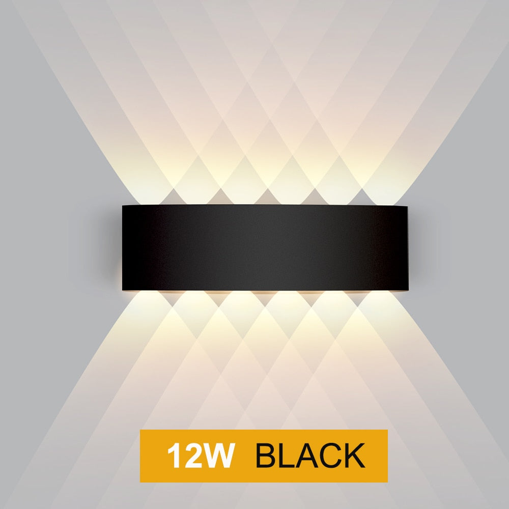 IP65 LED Wall Lamp Outdoor Waterproof Garden Lighting Aluminum AC86-265 Indoor Bedroom Living Room Stairs Hallway Wall Light