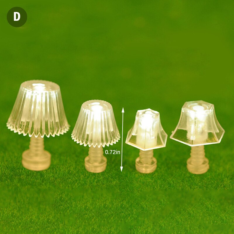 New 1PC 1:25 Mini Lighting Table Lamp Floor Lamp Dollhouse Miniatures Bedroom Floor Lamp Accessories