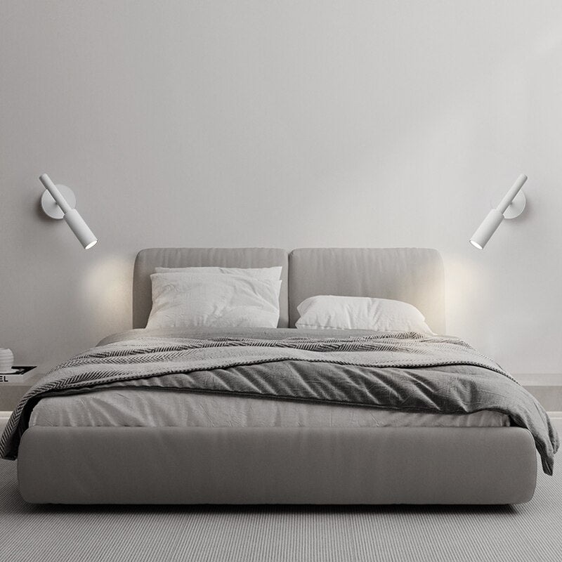 Minimalist LED Wall Lamp Reading Light For Bedroom Hotel Night Book Lamp Adjustable Rotaion Wall Light 5W Led Spotlight