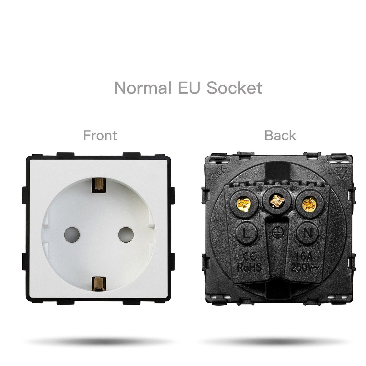 Wall Light Switches Glass Panel Parts White USB Sockets Function Parts DIY EU CAT5 TV Sockets Power Outlet Parts
