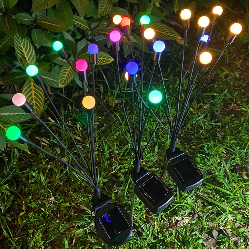 LED Light Outdoor Solar firefly lamp Waterproof Garden Home Camping Exterior Decoration Motion Sensor floor lamp