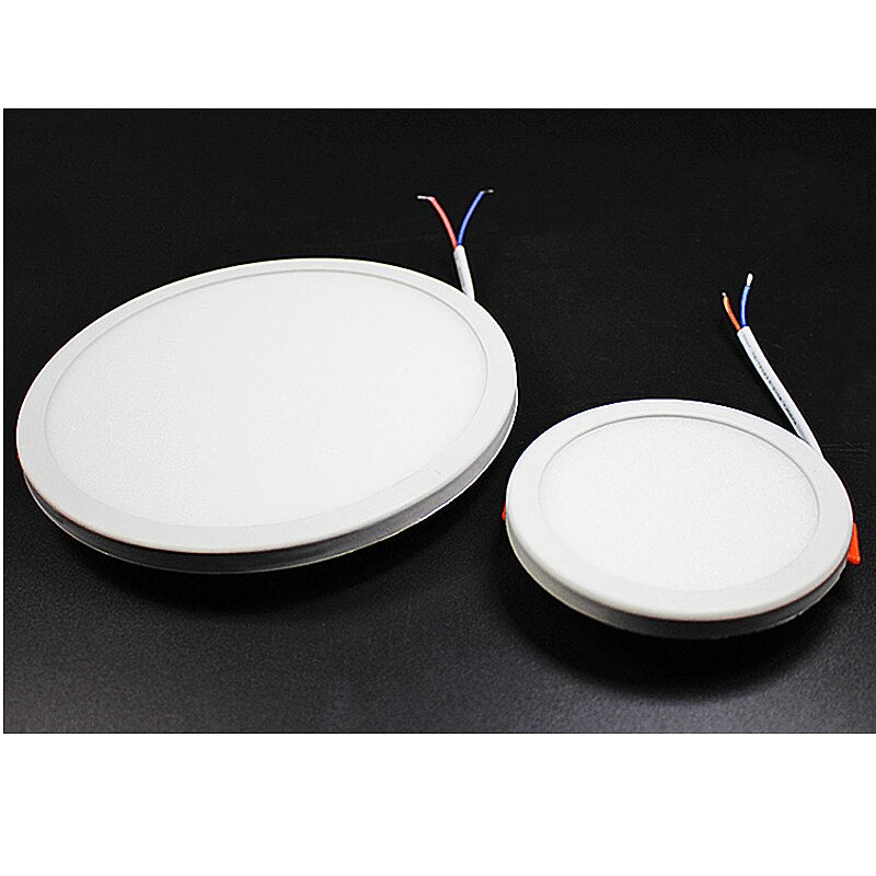 LED Slim Panel Light 6W 8W 15W 20W Aluminum Round Ceiling Recessed Downlight Adjustable Hole 85-265V Indoor Lighting