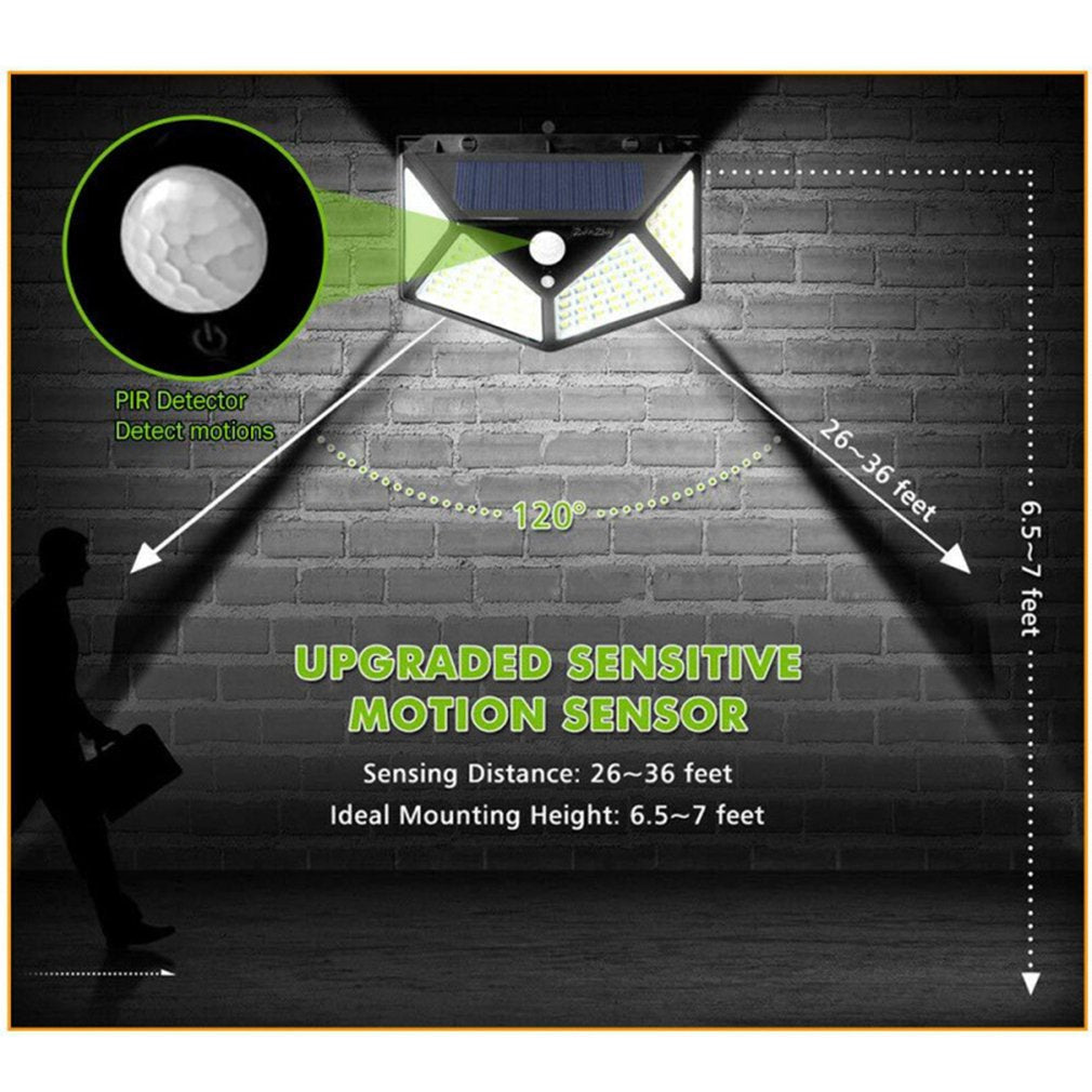 100LED Solar Charging High Performance Outdoor Courtyard Wall Lamp Solar Power Light Waterproof Solar Lamp Garden Decoration