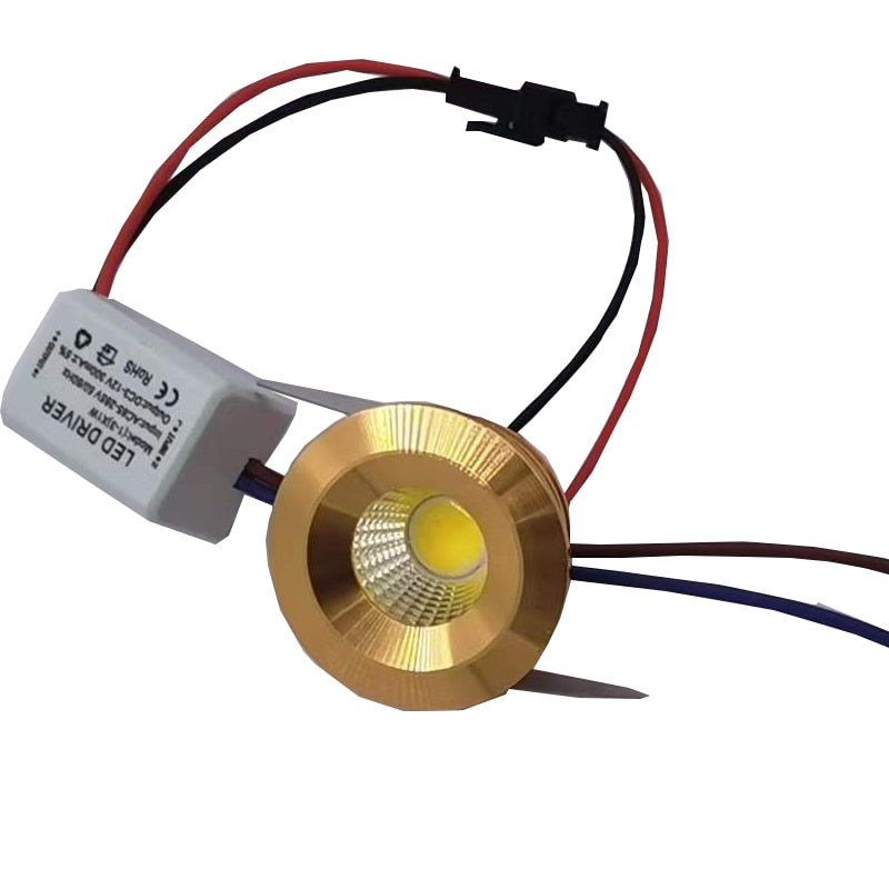 LED Mini Down Light 3W 1W Dimmable Spot Recessed Lamps ac85-265v Ceiling Downlight Aluminium 35mm Hole