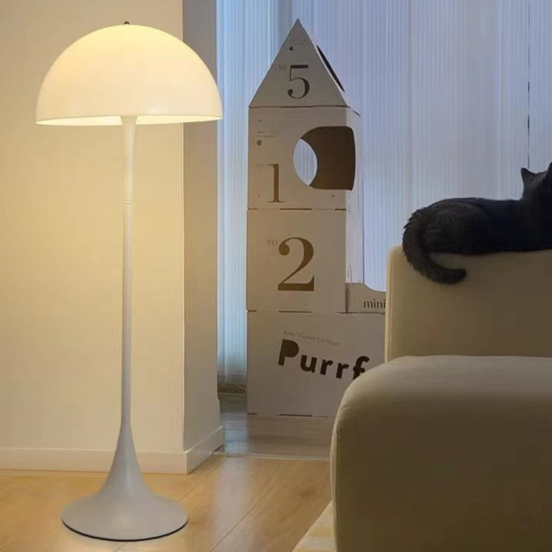 Mushroom LED Floor Lamp Remote Dimmable Indoor Decora Light For Bedroom Bedside Living Room Study Modern Minimalist Luminaire