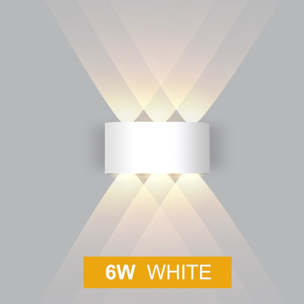 IP65 LED Wall Lamp Outdoor Waterproof Garden Lighting Aluminum AC86-265 Indoor Bedroom Living Room Stairs Hallway Wall Light