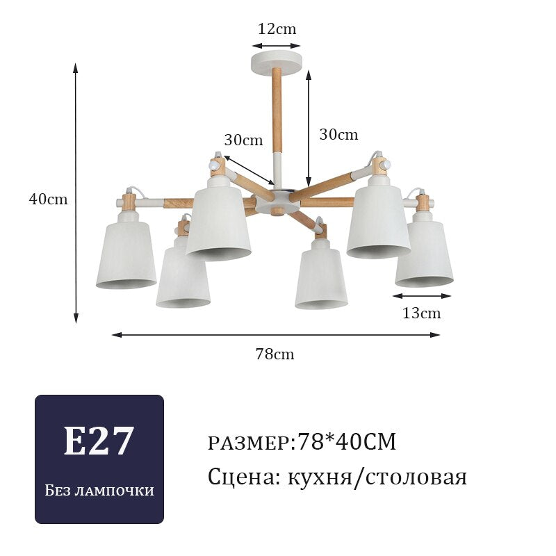 Nordic Chandelier Macaron Pendant Lights Modern Chandelier Lighting for Living Room Bedroom Loft Ceiling Lamp E27 Bulbs