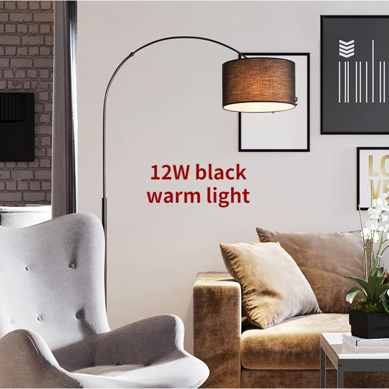 RSSER New Modern Nordic Big Sale Simple LED Floor Lamp Black White Standing Light Corner Apartment Lamp For Bedroom Decoration