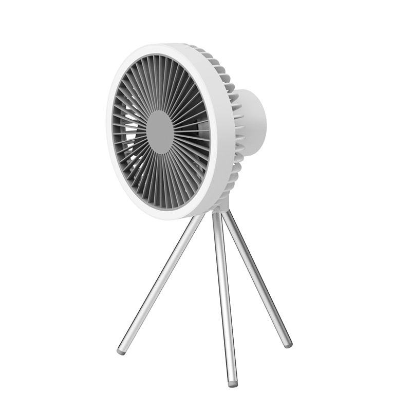 USB Tripod Floor Camping Fan With Power Bank LED Light Rechargeable Desktop Portable Circulator Wireless Ceiling Electric Fan