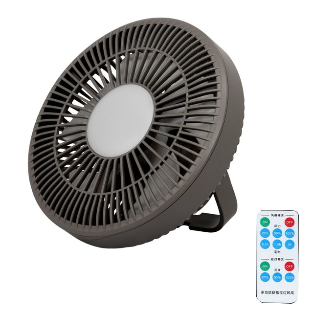 New Xiaomi Summer Air Cooler Fan with LED Lamp Remote Control Rechargeable USB Power Bank Ceiling Fan 3 Gear Wall Ventilador
