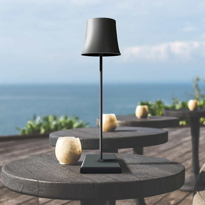 Waterproof Table Lamp USB Power Wireless Desk Light Aluminum Alloy Luxury Modern Bedroom Decors Hotel Restaurant Bar