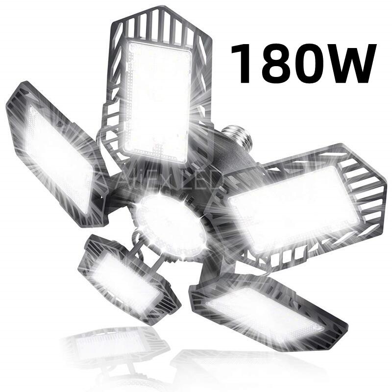 E27 LED Bulb Fan Blade Timing Lamp AC85-265V 180W Foldable Led Light Bulb Lampada For Home Ceiling Light With Remote Controller