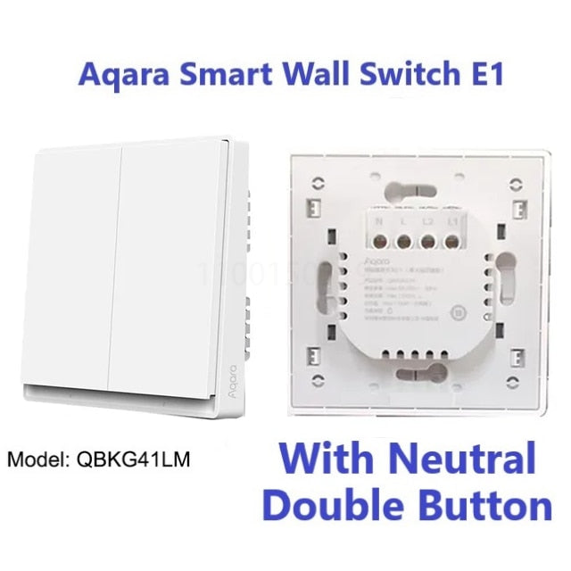 New Aqara Smart Wall Switch E1 ZigBee 3.0 Smart Home Wireless Key Light Switch Fire Wire With NO Neutral For Xiaomi Home homekit