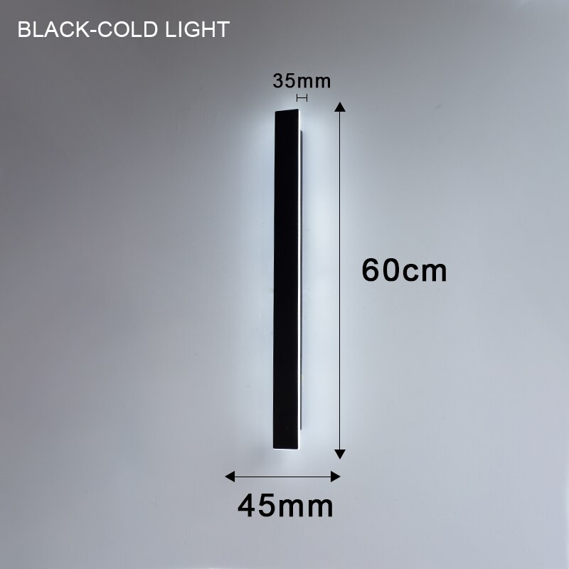 Modern Outdoor LED Wall Lamp 110V 220V Long Wall Light IP67 Waterproof Outdoor Lighting Garden Villa Porch Sconce Lamp Luminaire