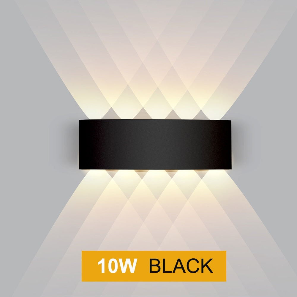 IP65 LED Wall Lamp Outdoor Waterproof Garden Lighting Aluminum AC86-265 Indoor Bedroom Living Room Stairs Hallway Wall Light