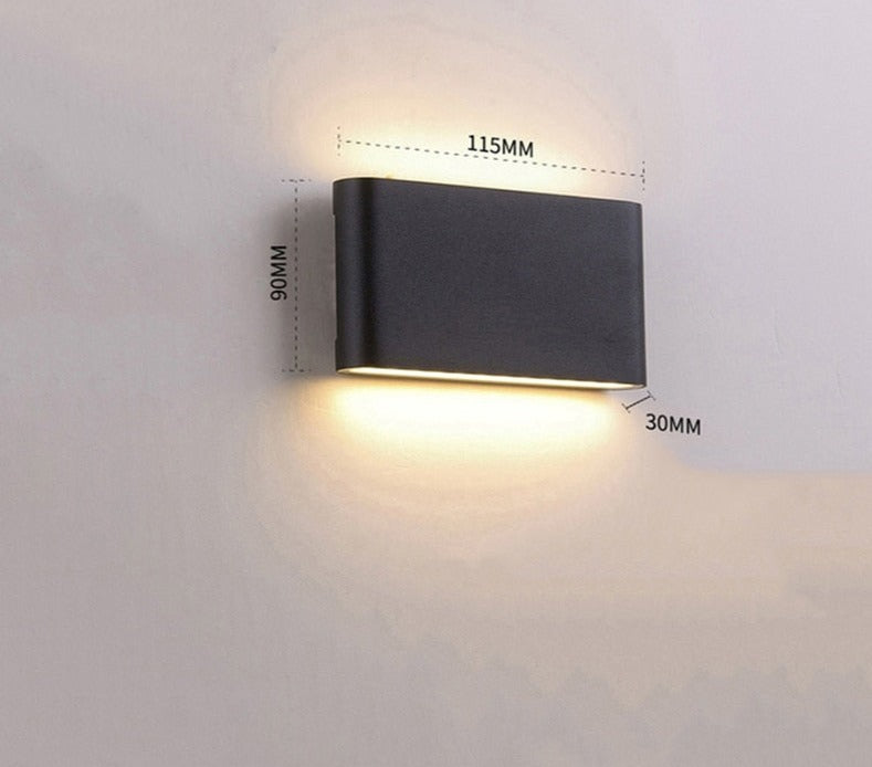 Magdalyn Outdoor Wall Lamp Aluminum Home Decoration Porch Sconce Up Down Building Fixtures Nordic Interior Waterproof Led Light