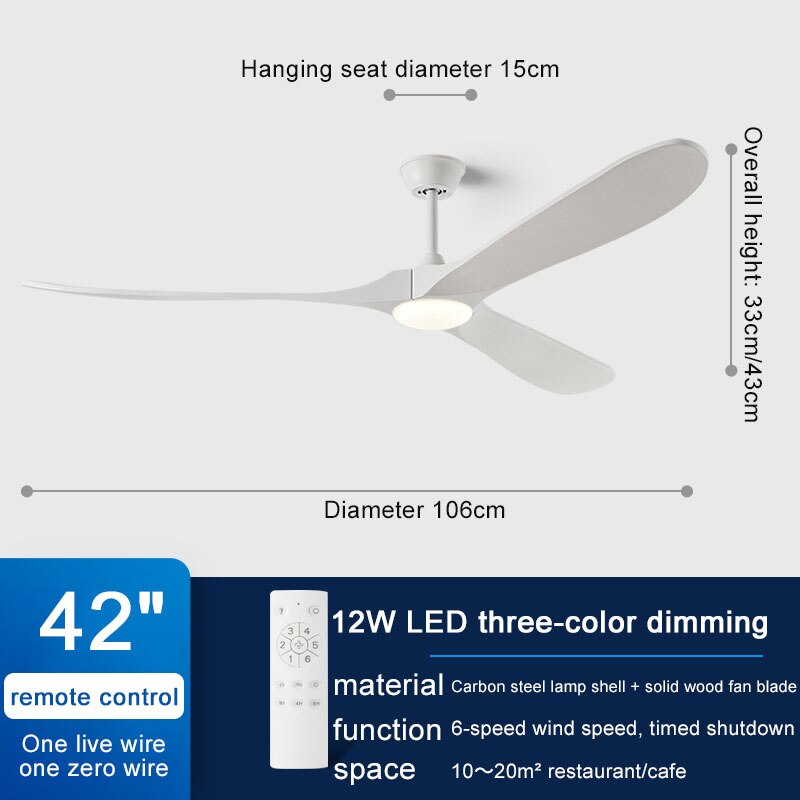 Modern 60/70 Inches Wooden Ceiling Fan With Led Light And Control For Bedroom Living Room Home Office Lounge Ceiling Fans