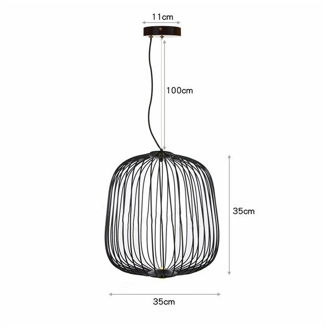 Novelty Cage Pendant Lights Modern LED Hanglamp LOFT Industrial Bird Cage art pendant light lustre Suspension Fixtures