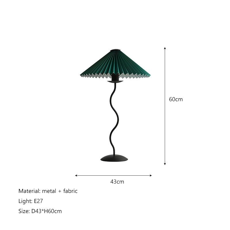 Nordic Minimalist Pleated Fabric Led Floor Lamp Living Room Home Decor Sofa Corner Standing Table Light Bedroom Bedside Lamp
