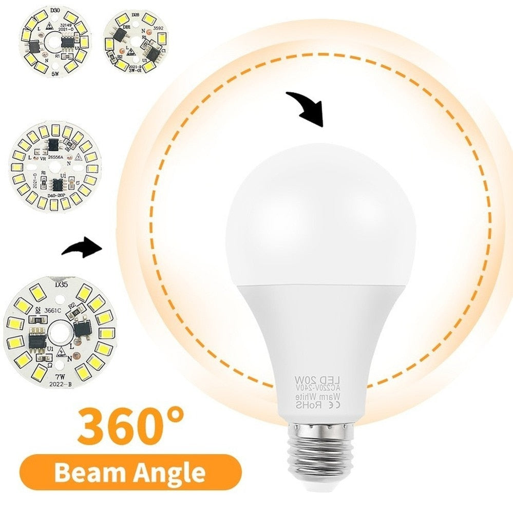 LED Bulb Patch Lamp SMD Plate Circular Module Light Source Plate For Bulb Light AC 220V-240V Led Downlight Chip Spotlight LED