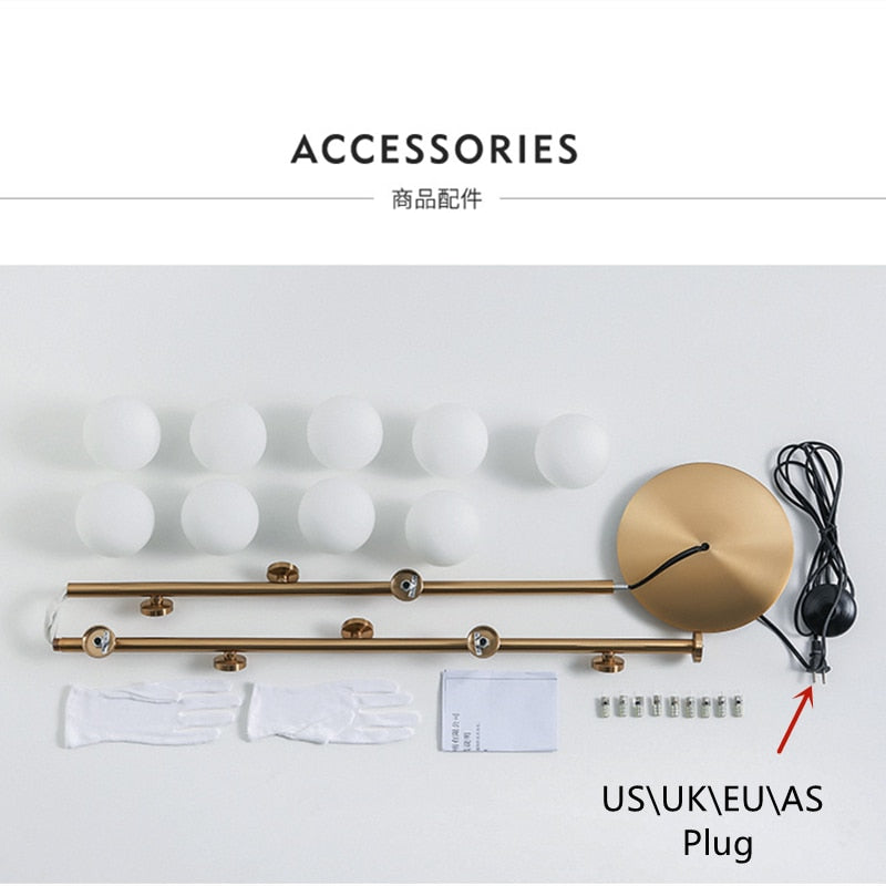 Nordic Modern Magic Beans Glass Ball Floor Lamp Living Room Bedroom Bedside Sofa Standing Lamp 9 Ball Indoor Lighting