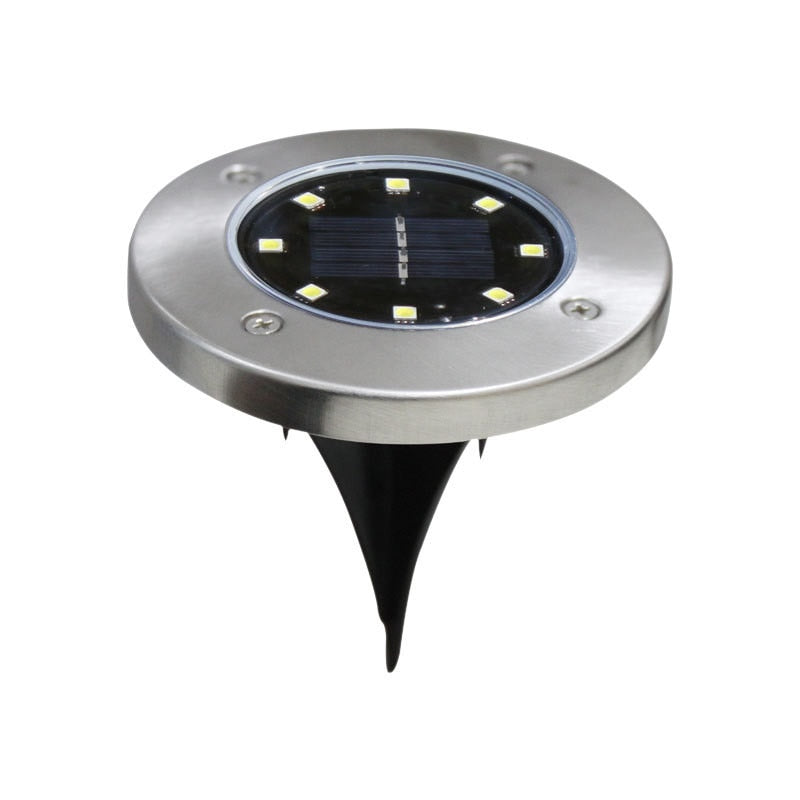 8/16 LED Solar Lawn Yard Buried Solar Lights Solar Garden Light Waterproof Outdoor Lantern PathWay Floor Under Ground Spot Lamp