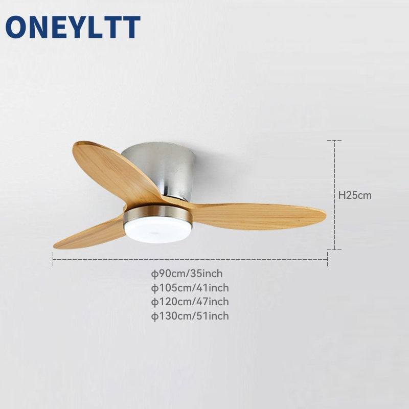 35Inch Design Fan Modern Floor Wood Dc Ceiling Fan Lamp With Remote Control Indoor Solid Wood LED light Fans For Home Ventilador