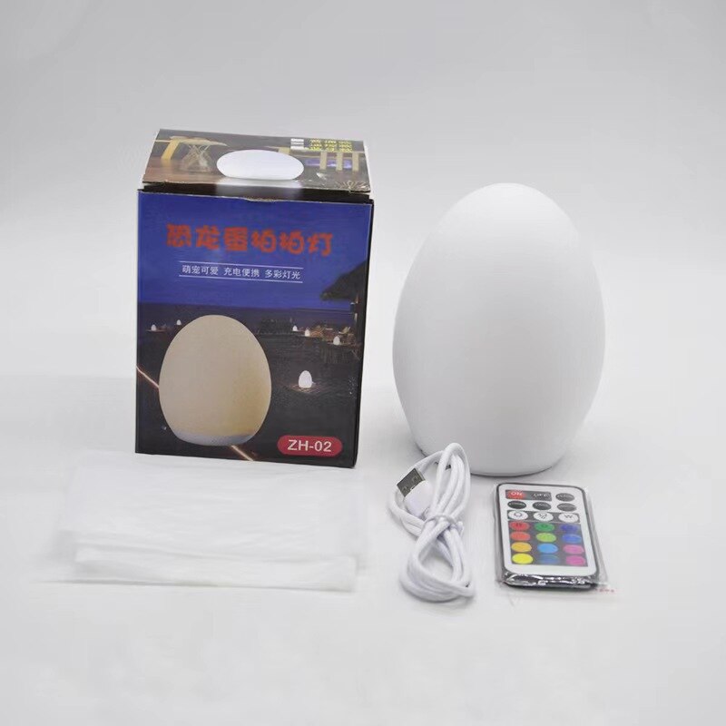 Novelty LED Night Lights USB Rechargeable Egg Shape Pat Light Baby Feeding Sleeping Eye Protection Lamp Outdoor Bar Table Lamps