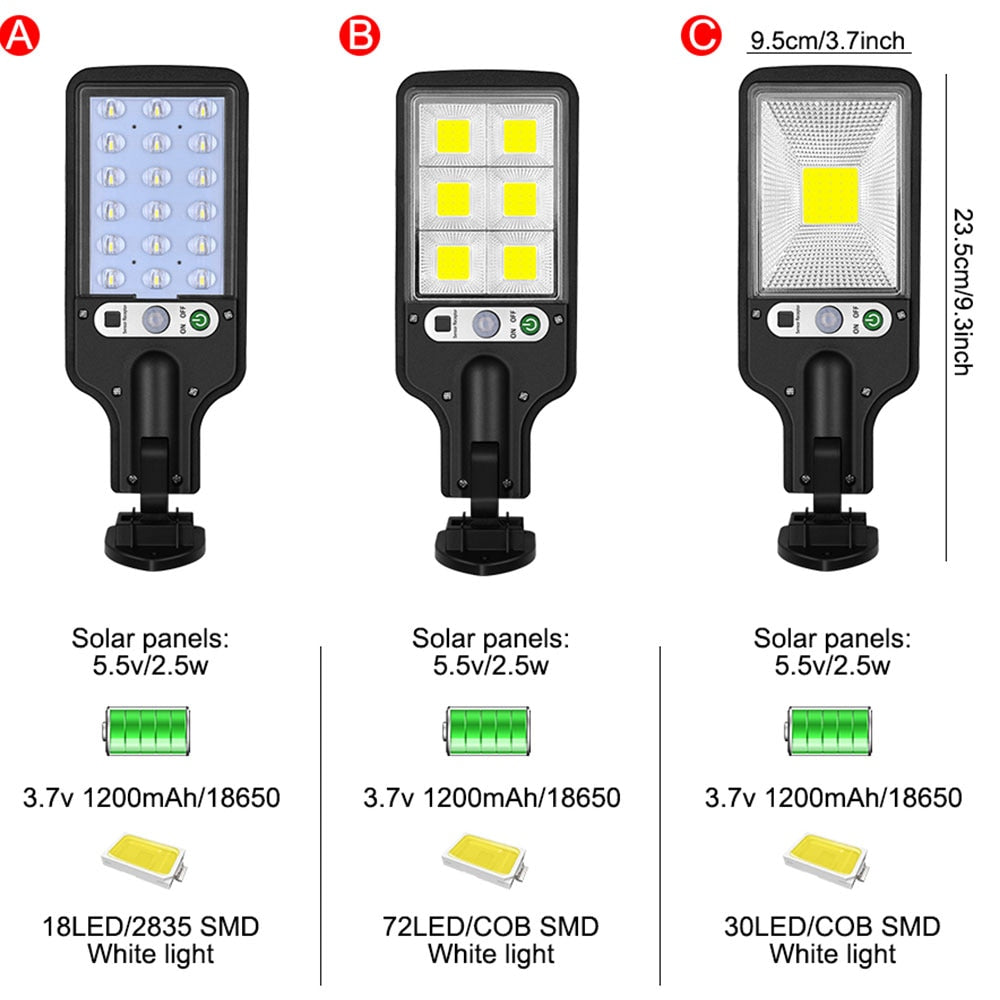 Super Bright Solar Street Lights Outdoor Solar Lamp With 3 Light Mode Motion Sensor Wall Lighting for Garden Patio Path Yard