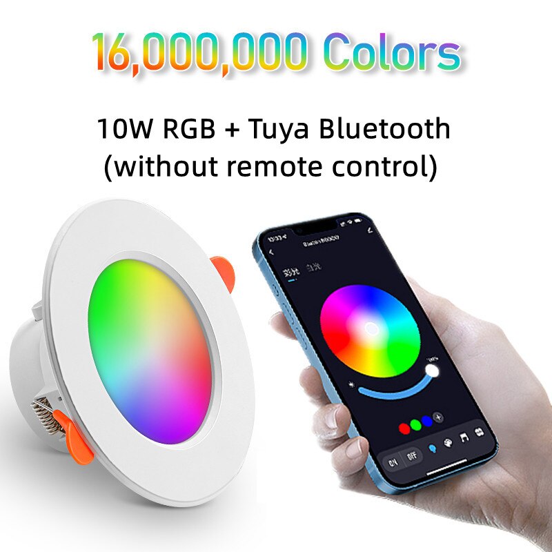 LED Downlight WiFi Tuya Smart Life Dimming Bluetooth Lamp 10W 15W RGB Change Warm Cool Light Work With Alexa Google Home