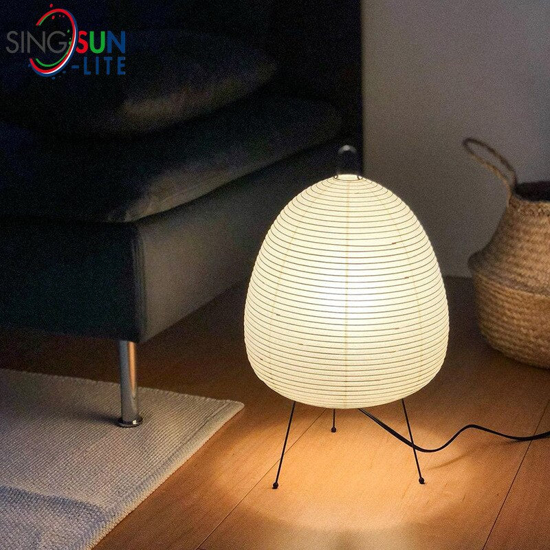 Japanese Rice Paper Lantern Led Table Lamp Living Room Bedroom Bedside Study Hotel Homestay Art Creative Decor Tripod Floor Lamp
