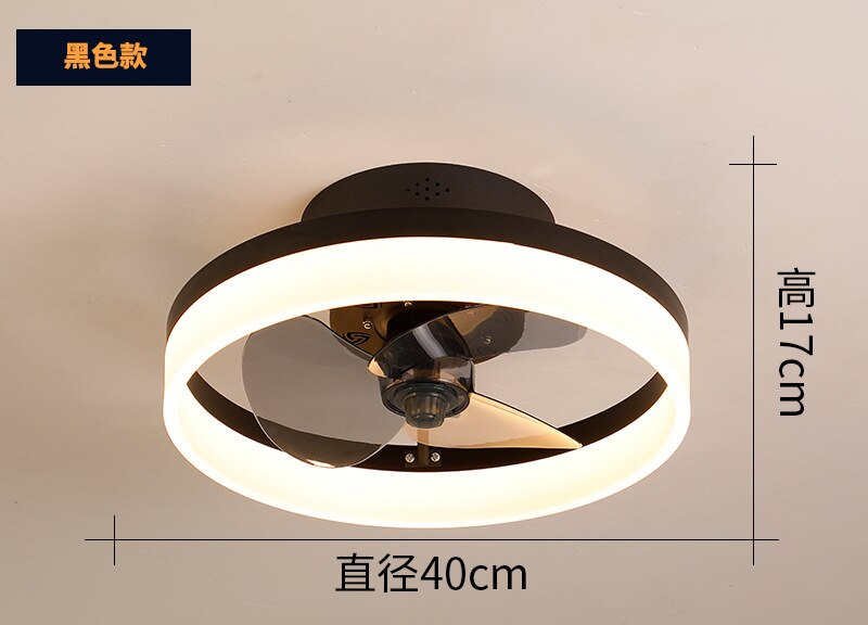 Nordic simple creative ceiling fan lamp invisible bedroom dining room ceiling fan with light for home Ventilador De Techo