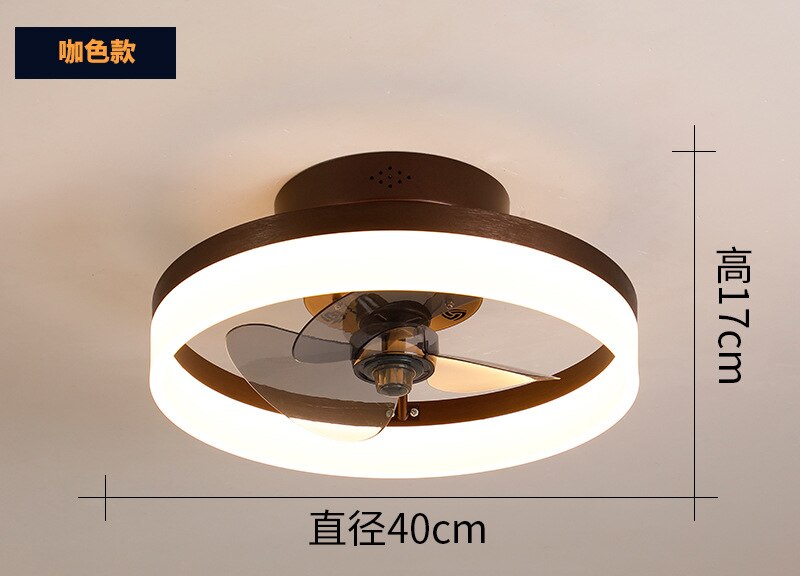 Nordic simple creative ceiling fan lamp invisible bedroom dining room ceiling fan with light for home Ventilador De Techo
