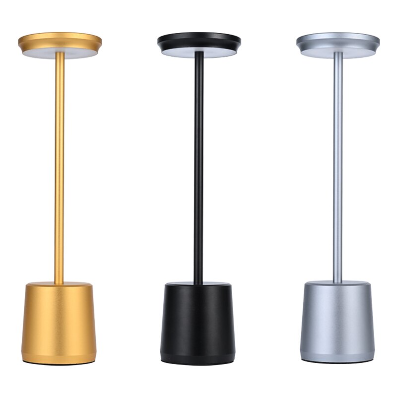 4400mAh Rechargeable Bar Table Lamp Dimmable Cordless Aluminum Bedside Touch Control Desk Light Bedroom Night Lights Decor