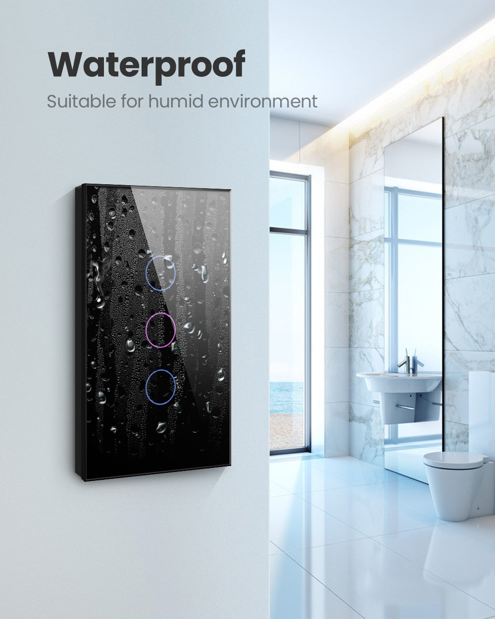 AVATTO Tuya WiFi/Zigbee Smart Light Switch, Neutral wire/No Neutral wire Required Wall Touch Switch Work with Alexa, Google Home