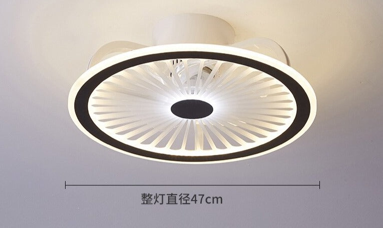 110V / 220V Nordic light with fan Ceiling Fan Lamp Invisible Restaurant Living Room Fan Home Decors chandelier fan ceiling