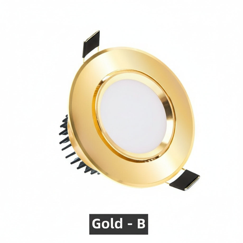 Golden Dimmable AC90V-260V 5W7W9W12W15W18W20W LED Downlights Shoot light COB Recessed Ceiling Lamps Spot Lights illumination Bulb