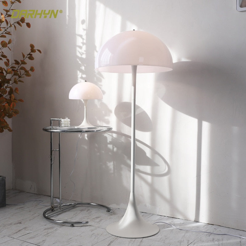 Mushroom LED Floor Lamp Remote Dimmable Indoor Decora Light For Bedroom Bedside Living Room Study Modern Minimalist Luminaire