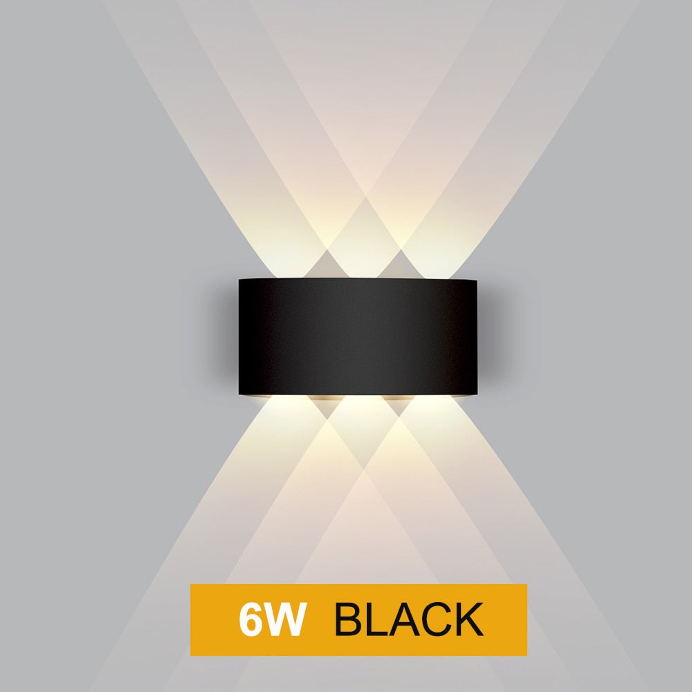 IP65 LED Wall Lamp Outdoor Waterproof Garden Lighting Aluminum AC86-265 Indoor Bedroom Living Room Stairs Hallway Wall Light