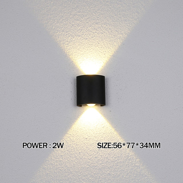 2W 4W 6W 8W 10W 12W LED Wall Light Outdoor Waterproof Modern Nordic style Indoor Wall Lamps Living Room Porch Garden Lamp