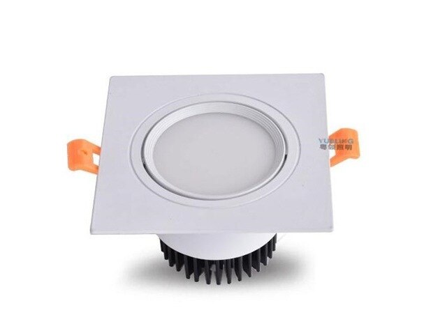 Square Dimmable Recessed COB LED Downlights 7W 9W 12W L15W 18W LED Ceiling Spot Lights 85-265V LED Ceiling Lamps Indoor Lighting