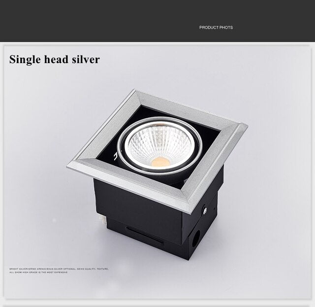 Square LED Down Light 5/7/10/12/15/20/30w LED Recessed Ceiling Light Lamp Downlight led Grille Spot Light